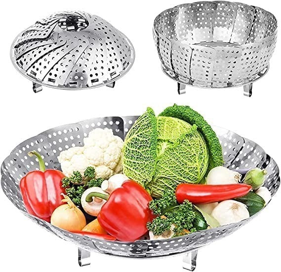 Stainless Steel Steamer Basket for Vegetable/Insert for Pots, Pans steam boiling