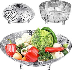 Stainless Steel Steamer Basket for Vegetable/Insert for Pots, Pans steam boiling