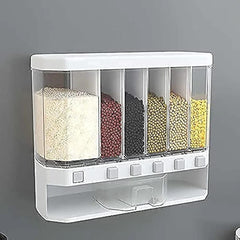 Wall-Mounted Cereal &amp; Rice Dispenser  Food Grade Plastic Storage Container
