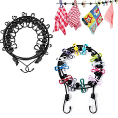 Travel Clothesline,Portable Clothesline,Camping Clothingline with 12 Clothes Clips, for Indoor Laundry Drying line, Outdoor Camping Accessories