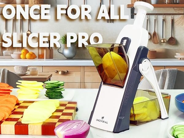 Kitchen, Professional Vegetable Slicer Food Potato Slicer, Thickness Adjustable 0.1-8 mm Kitchen Artifact Fast Meal Prep (Green)