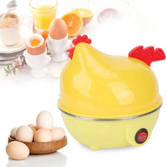 Electric Egg Cooker, Egg Chicken Shape Rapid Egg Cooker with Auto Shut Off Feature for Eggs Vegetable Sandwiches