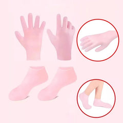 1 Silicone Socks & Gloves Set for Dry, Cracked Skin