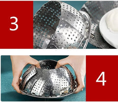 Stainless Steel Steamer Basket for Vegetable/Insert for Pots, Pans steam boiling