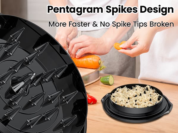 Chicken Shredder Tool Twist Large - 10'' Pro Meat Shredders for Chicken Breast,Visible Kitchen Gadgets Grinder Machine with Brush, Strong Anti-Slip Strip,Ergonomic Handle,BPA Free (Black)