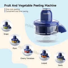 Automatic Fruit & Vegetable Peeler | Electric Garlic, Plum & Potato Peeling Machine | Rechargeable USB Kitchen Appliance