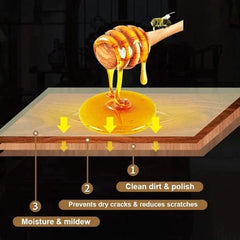 Homzay Natural Beeswax Furniture Polish 85g | Wood Seasoning Wax & Cleaner | All-Purpose Beewax Polish for Wood Furniture, Floors, Cabinets & Antiques