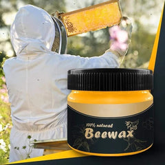 Homzay Natural Beeswax Furniture Polish 85g | Wood Seasoning Wax & Cleaner | All-Purpose Beewax Polish for Wood Furniture, Floors, Cabinets & Antiques