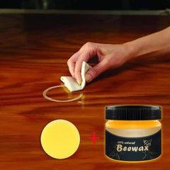 Homzay Natural Beeswax Furniture Polish 85g | Wood Seasoning Wax & Cleaner | All-Purpose Beewax Polish for Wood Furniture, Floors, Cabinets & Antiques