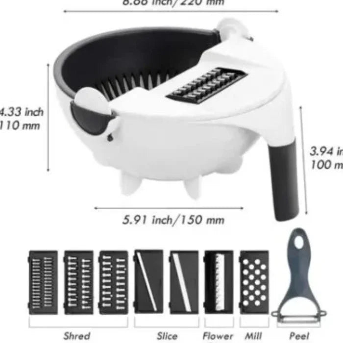 9-in-1 Bowl Cutter – Multi-Functional Vegetable Chopper, Slicer & Salad Maker