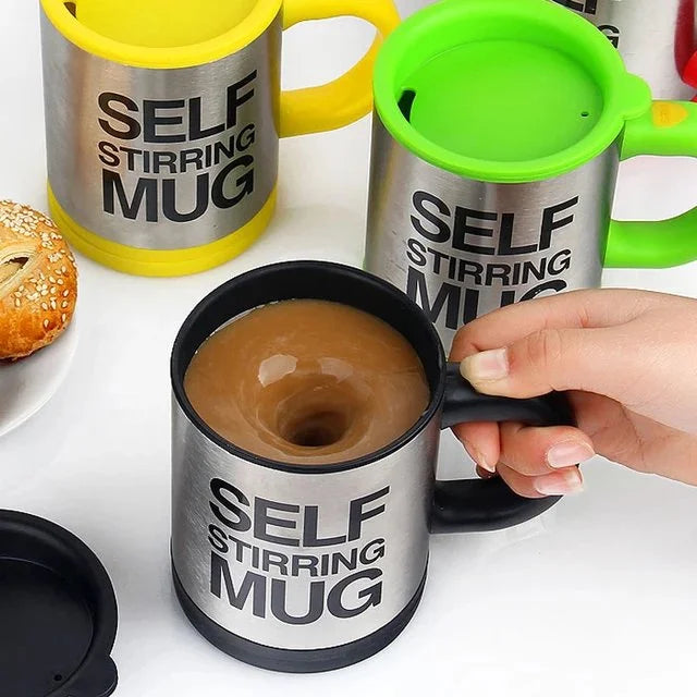 Self Stirring Coffee Mug Electric Magnetic Stirring Coffee Mug (380 ml) stainless steel travel mug automatic mixing of coffee, chocolate, milk, tea, and more electric magnetic stirring technology.