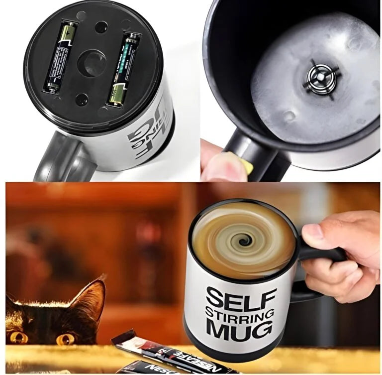 Self Stirring Coffee Mug Electric Magnetic Stirring Coffee Mug (380 ml) stainless steel travel mug automatic mixing of coffee, chocolate, milk, tea, and more electric magnetic stirring technology.