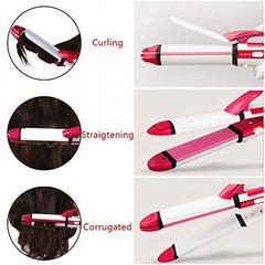 3 in 1 Hair Straightener, Curler & Crimper | Salon Finish
